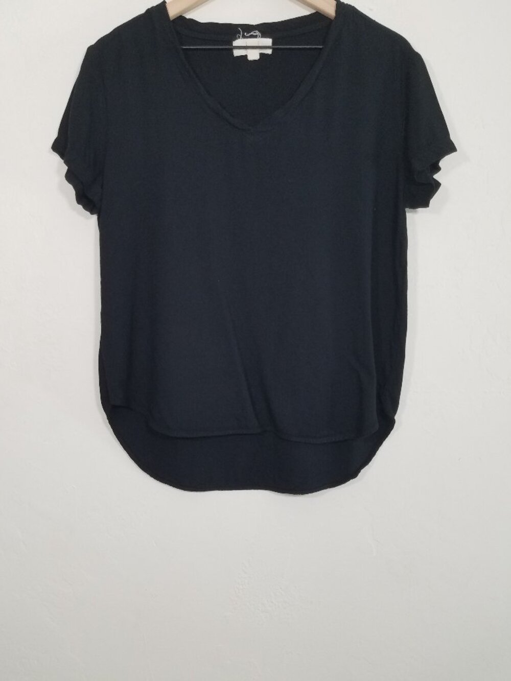 Cloth & Stone Pullover Top Blouse Short Sleeve Black Size Size M